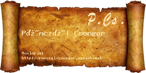 Pánczél Csongor névjegykártya