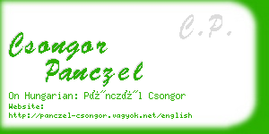 csongor panczel business card